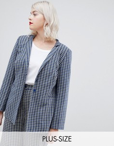 Приталенный блейзер в клетку Unique21 Hero-Синий