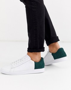 Бело-зеленые кроссовки Lacoste carnaby evo-Белый