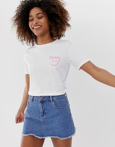 Свитшот со слоганом из органического хлопка Only 100%-Белый