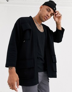 Кардиган с широкими рукавами ASOS DESIGN-Черный