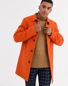Оранжевый тренч с добавлением шерсти ASOS DESIGN