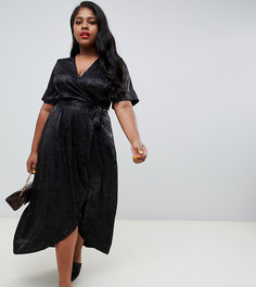 Черное жаккардовое платье New Look Curve-Черный