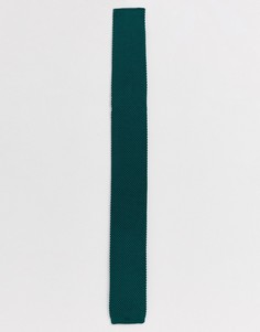 Зеленый трикотажный галстук Twisted Tailor