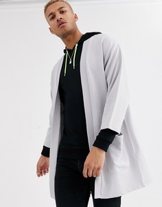 Светло-серое кимоно из трикотажа ASOS DESIGN-Серый