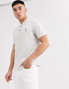 Белая футболка-поло с воротником на пуговице Religion-Белый