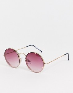 Круглые солнцезащитные очки в фиолетовой оправе Spitfire-Фиолетовый