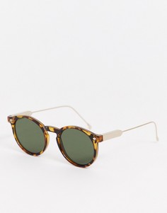 Круглые черепаховые солнцезащитные очки Spitfire-Коричневый
