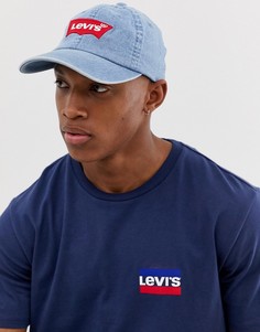 Синяя джинсовая бейсболка Levis Batwing-Синий