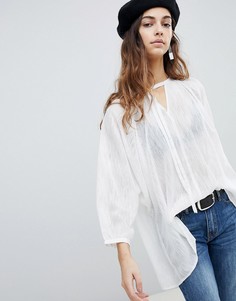 Хлопковая oversize-блузка Soaked In Luxury-Белый