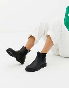 Черные ботинки челси из искусственной кожи Monki-Черный