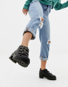 Черные кожаные ботильоны на каблуке с тремя ремешками Dr Martens Coppola-Черный