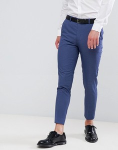 Синие облегающие укороченные брюки Moss London-Синий