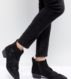 Ботильоны с аппликацией Stradivarius-Черный