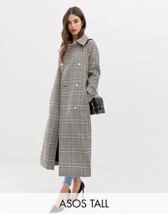 Макинтош в клетку ASOS DESIGN Tall-Мульти