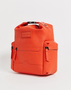 Оранжевый прорезиненный кожаный рюкзак Hunter
