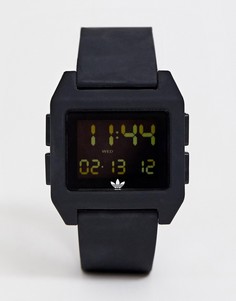 Черные электронные часы с силиконовым ремешком adidas - SP1 Archive-Черный