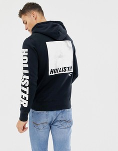 Худи черного цвета с логотипом Hollister-Черный