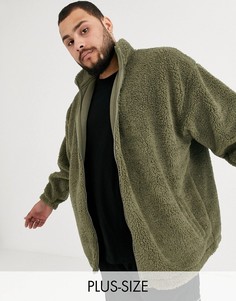 Спортивный oversize-топ цвета хаки ASOS DESIGN Plus-Зеленый