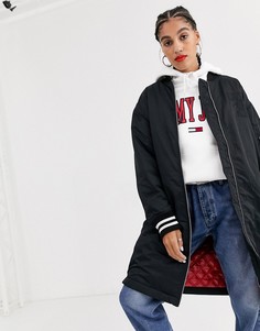 Удлиненный дутый бомбер Tommy Jeans-Черный