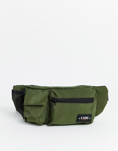Сумка-кошелек на пояс в стиле милитари цвета хаки Only & Sons-Зеленый