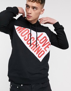 Худи с логотипом Love Moschino-Черный