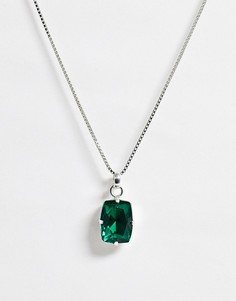 Ожерелье с подвеской-камнем Krystal London-Зеленый