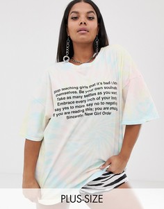 Oversize-футболка с принтом тай-дай New Girl Order Curve-Мульти