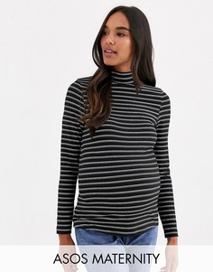 Водолазка в полоску ASOS DESIGN Maternity-Мульти