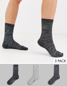 Набор из 3 пар серых носков в подарочной упаковке Calvin Klein-Серый