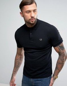 Черная зауженная футболка-поло Fred Perry-Черный