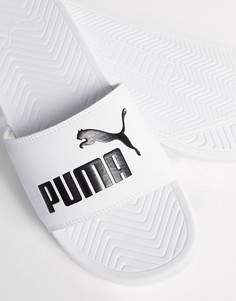 Белые шлепанцы с логотипом Puma 36026512-Белый