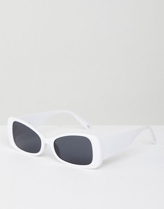 Квадратные солнцезащитные очки ASOS DESIGN-Белый