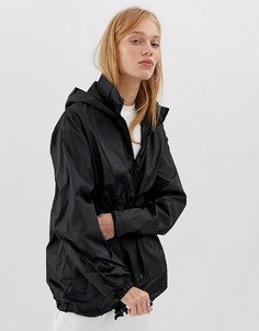 Куртка-дождевик с сумкой-кошелек на пояс ASOS DESIGN-Черный