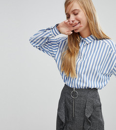 Рубашка в полоску Monki-Синий