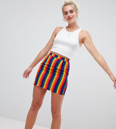 Мини-юбка с разноцветными полосками Daisy Street-Мульти