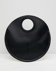 Кожаная сумка-шоппер ASOS DESIGN-Черный