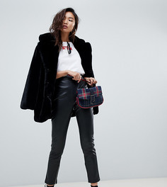 Черные брюки из искусственной кожи с молниями Na-kd-Черный