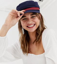 Кепка газетчика с контрастными полосками Stradivarius-Темно-синий