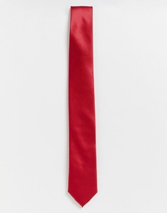 Однотонный атласный галстук Gianni Feraud-Красный