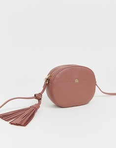 Кожаная сумка через плечо с кисточкой Paul Costelloe-Розовый