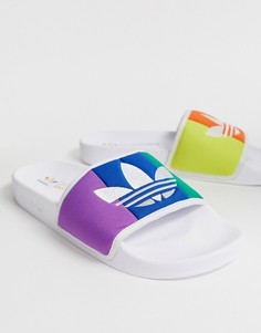 Разноцветные шлепанцы adidas Originals Adilette pride-Мульти