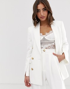 Белый блейзер на пуговицах ASOS DESIGN
