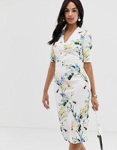 Элегантное платье миди Ted Baker Lylli-Мульти