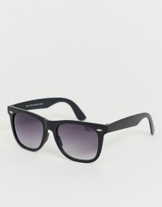 Черные солнцезащитные очки в квадратной оправе New Look-Черный