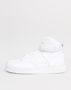 Белые высокие кроссовки Nike Air Force 1 07-Белый