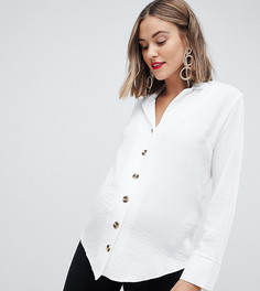 Белая рубашка на пуговицах New Look Maternity-Белый