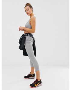 Серые спортивные леггинсы в рубчик Missguided-Серый