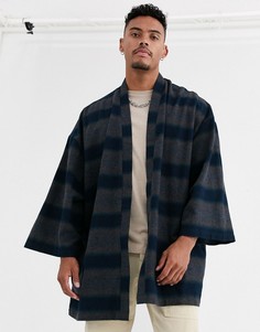 Кимоно в винтажном стиле ASOS DESIGN-Темно-синий