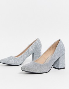 Блестящие туфли-лодочки Vero Moda-Серебряный