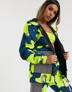 Oversize-куртка с камуфляжным принтом и светоотражающими карманами Nicce-Многоцветный